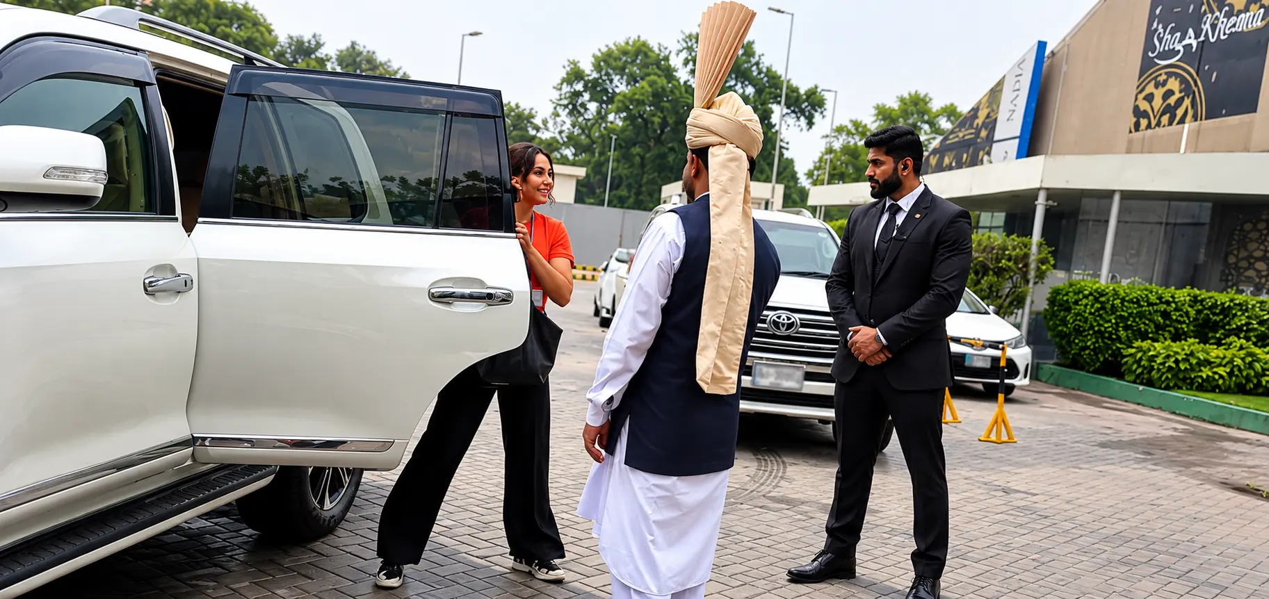Professional chauffeur supporting executive travel