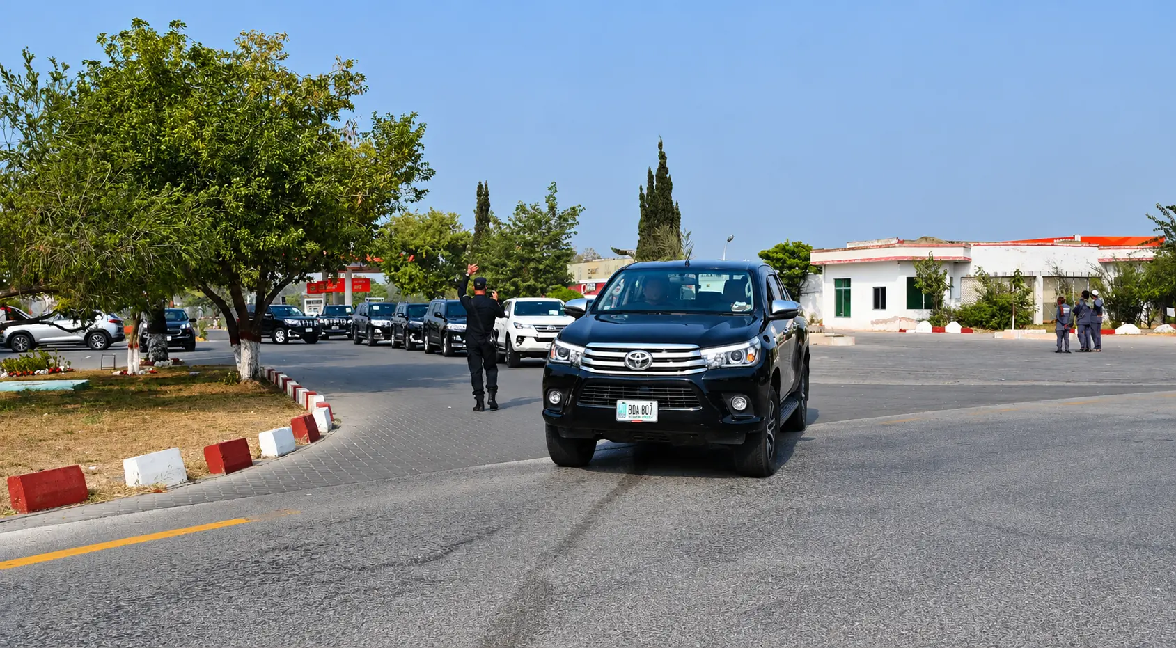 Black Mobility vehicle prepared for coordinated event movement
