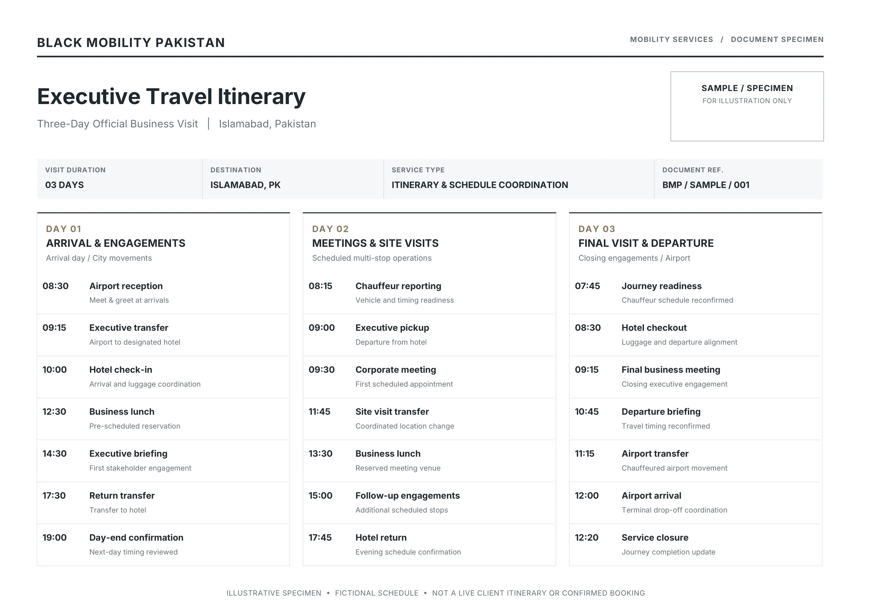Executive itinerary and schedule coordination in progress