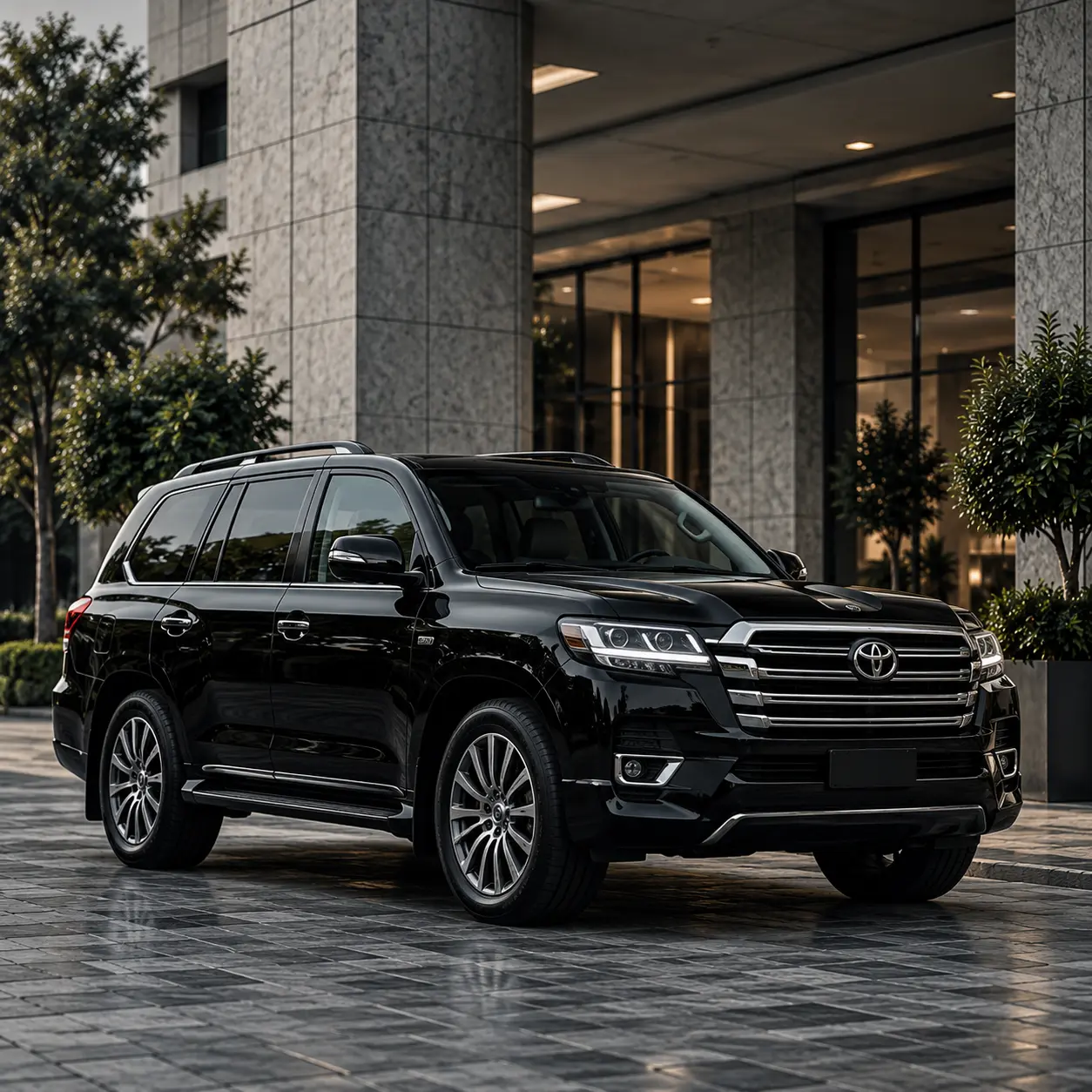 Premium SUV prepared for an intercity journey